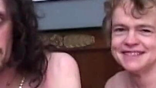 Two mature ladies get anally fucked in foursome