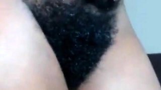 African Amateur's Hairy Webcam Show