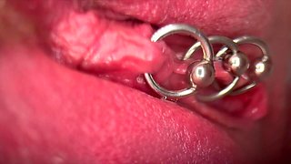 Extreme Close up Pee and My Pierced Pussy and Clit Compilati