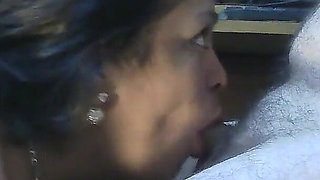 On Her Knees Blowjob #1 - Sucking Hot Cum Into Her Mouth