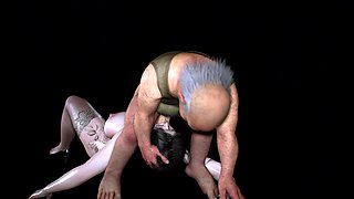 3D Huge Boobs Slut Got Her Wet Pussy Fucked so Hard by Old Cock