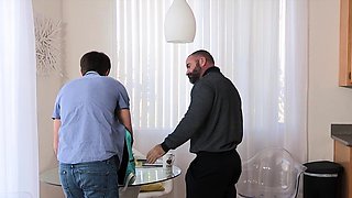 FamilyDick - Muscle daddy barebacks stepson