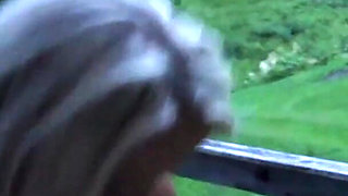 Cum Eating Blondie From France Sucking and Riding Cock at Cabin