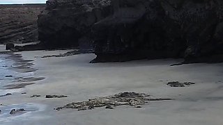 Sensual Nude Beach Goddess Captured by Drone - Ultimate Aerial Beauty