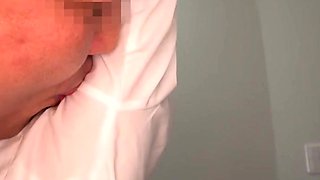 Erotic amateur girl giving blowjob and titjob in POV