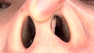 Meari Tsujii Plays with Her Piggy Nose… and Ends up Dripping