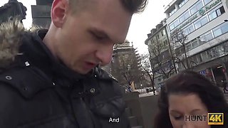 HUNT4K. Cuckold watches how girlfriend is satisfied by another guy