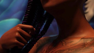 Hot Interracial Threesome with a Young Ebony Babe with a Perfect Black Ass & Her College Friends - Taboo University (steam Game)