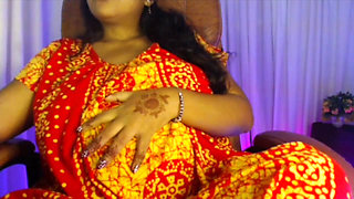 Pregnant Lady in Penty Bra with Playing Belly and Drinking Water.