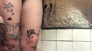 Naked deep cleaning my bathroom giving you lots of sexy new angles and positions for you to perv on me in