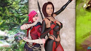 Interactive fun with a hot porn game playthrough