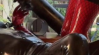Teasing, CBT, Breath Play and BJ in Latex and Fishnets