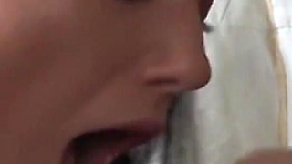 Hot brunette always looking for cocks gets fucked by three guys willing to fill her hot holes