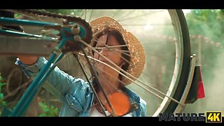 Mature4k. mature czech is having joy outdoors