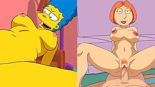 Hottest Moms Marge & Lois Wild Futanari Blowjob Cum Compilation - Uncensored 3D Hentai
