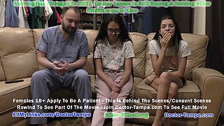 Become Doctor Tampa, explore sisters Aria Nicole and Angel Santana side by side for their first gyno exam!!!