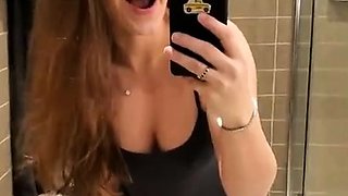 Dani Daniels masturbating in toilet