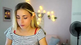 Blonde teen Sierras first erotic masturbation video