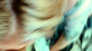 Muscled Daddy Facefucks a Busty Blonde MILF