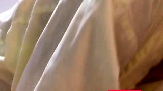 Japanese Girl in Hotel Robe Gives Blowjob with Cum in Mouth