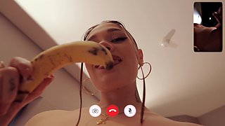 Shameless shawty fucks with her lover wile on face-time call