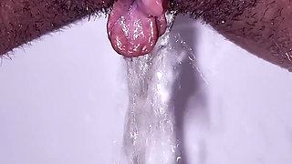 Real Hairy Pussy Pissing Compilation! Close up! POV!