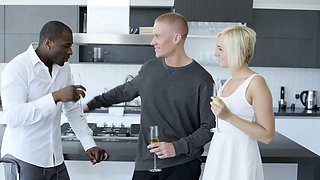 Cheating Blonde Wife Fucks Husbands Black Friend