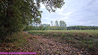 Mommy sucked this strangers dick in the forest