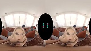VRHUSH Big-boobed COUGAR Katie Morgan is well-prepped to ease off some tension (Quinton James)