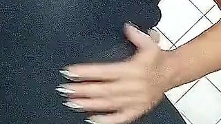 Lonely Hostess in the Kitchen Shows the Beauty of Her Old Sexy Body in Front of a Webcam