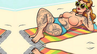 Ai Tattoo Art Curvy Bikini Women