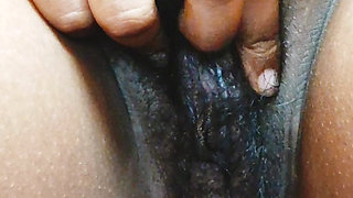 Pussy Fingering by house owner while his wife went for shopping and cuming with Maid