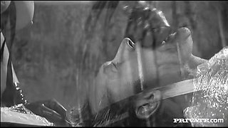 Audrey Hollander Stuffs Panties in Mouth of Man Wrapped in Cellophane - Private Porn Sex Videos
