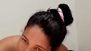 My girlfriend looks beautiful with my cock in her mouth