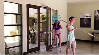 Busty MILF Gets Horny After Massage and Fucked by Pool Boy