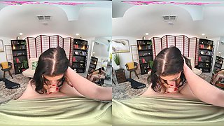 Brunette Petite Seduces with Striptease POV Passion