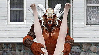 Red Monster hardcore Fucking with Big Dick