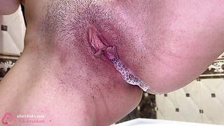 Compilation! Creampie close-up! Douching a hairy pussy! POV!