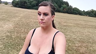 Outdoor BJ with Cum Walk - British Big Tits MILF
