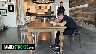 Twin stepbrothers sperm on their cute step sister\u2019s face -fucking familystrokes facial cumshot