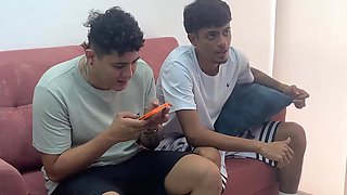 Horny guy fucks his best friend's hot latina stepsis whilst he's at the supermarket