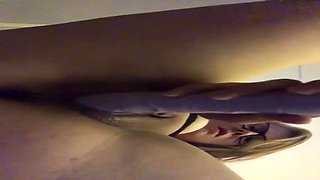 Excited girl is using a large fuckfest fucktoy while milking in front of the camera