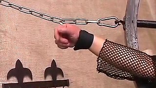 Restrained Blonde German Slut Eats Cum After BDSM Action