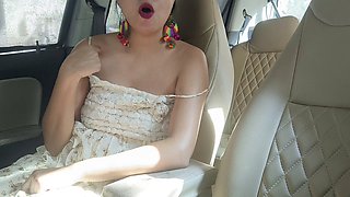 Intense romp in the car with ex-lover and cute Indian babe indulging in hardcore action