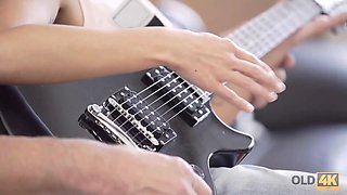 Old4k. senior guitar fellow shovels penis in romanian mademoiselles opening