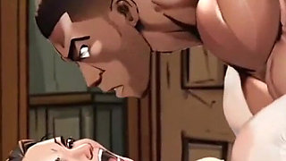 Cuckold Husband Came Home From Work Too Early and Caught His Wife Fucking the Gardener. Anime. Hentai