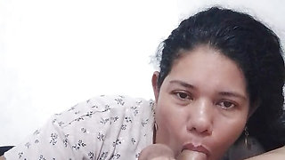 Girlfriend sucking delicious chubby deep throat submissive latina