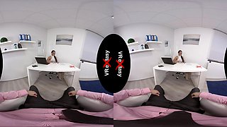 I Am Sorry Boss; Big Fake Tits Brunette Pov Blowjob