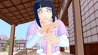 Hinata the experienced woman craves for cumshot in adult manga POV