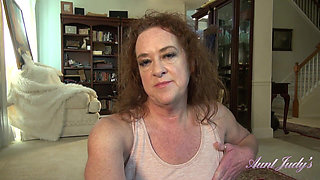 Auntjudys - Your Horny Mature Redhead Step-aunt Mrs. Ginger Gives You a Handjob (pov)